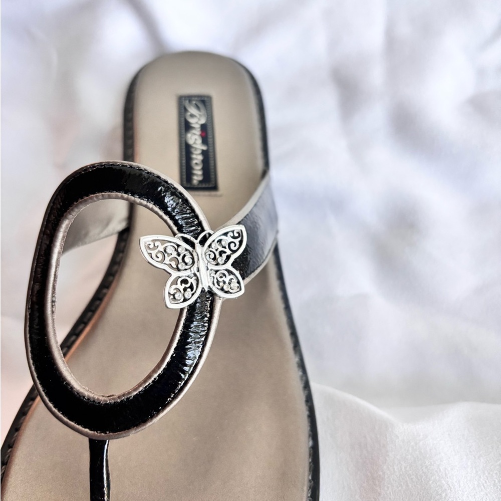 Brighton Osiris Black Sandals with Butterfly Ornament Size 10M - Picture 6 of 7